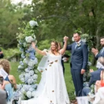 releasing butterflies at wedding